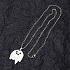 201 Stainless Steel Pendant Necklaces for Man NJEW-Q336-02B-P-4