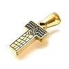 Golden 304 Stainless Steel Pendants STAS-K300-01G-T-2