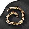 304 Stainless Steel Oval Link Chain Bracelets for Women Men BJEW-F488-29G-1