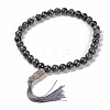 Natural Labradorite Beads Stretch Bracelets BJEW-A025-01G-1