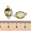 Natural Mixed Gemstone Faceted Oval Connector Charms G-I382-04G-4