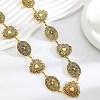 Alloy Oval Heart Link Chain Waist Belly Chains for Women FS-WGE04C8-01-3