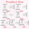 800Pcs 7 Styles Iron Bead Caps IFIN-PA0001-09S-2