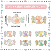 300Pcs 6 Colors Transparent Acrylic Beads TACR-PA0001-01-2