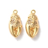 Brass Micro Pave Clear Cubic Zirconia Pendants KK-L221-004G-1