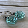 Resin & Alloy Dangle Earrings WG626EB-02-2