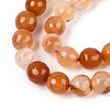 Natural Red Agate Beads Strands G-T139-8mm-89A-01-3