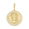 Brass Micro Pave Cubic Zirconia Pendants KK-D317-123G-1