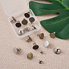 16sets 4 Styles Iron Button Pins for Jeans PALLOY-KS0001-07-13