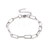 Tarnish Resistant 304 Stainless Steel Paperclip Chain Bracelet for Men Women BJEW-E031-03P-03-1