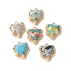 Brass Glass Charms KK-D355-01G-1