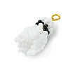 Glass Seed Beaded Badminton Pendants PALLOY-MZ00510-3