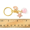 Glass Bottle with Glass Rhinestone & Alloy Enamel Keychain KEYC-FZ00019-3