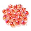 Two Tone UV Plating Transparent Acrylic European Beads OACR-F004-06C-3