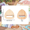 Triangle Wood Embroidery Hoop Easels TOOL-WH0155-48-2