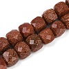 Synthetic Goldstone Beads Strands G-H078-C36-6mm-2