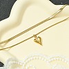 Heart 304 Stainless Steel Pendant Necklaces for Women NJEW-G157-05G-4