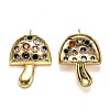 Autumn Theme Brass Micro Pave Cubic Zirconia Pendants X-ZIRC-L100-032G-2