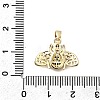Brass Micro Pave Cubic Zirconia Pendants KK-P336-16B-G-3