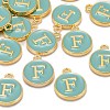 Golden Plated Alloy Enamel Charms X-ENAM-S118-05F-4