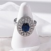 Brass Micro Pave Cubic Zirconia Adjustable Rings for Women RJEW-C118-08P-3