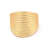 Matte Gold Alloy Adjustable Rings for Women RJEW-K260-07C-3