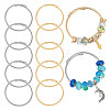 Unicraftale 12Pcs 2 Colors 304 Stainless Steel Twist Round Cuff Bangles Set BJEW-UN0001-48-1