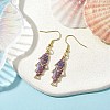 Light Gold Alloy Enamel Dangle Earrings EJEW-JE05607-07-2