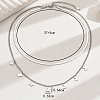 201 Stainless Steel Double Layer Butterfly Tassel Necklaces for Women MM9715-3
