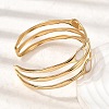 304 Stainless Steel Enamel Multi-layered Cuff Bangles for Women STAS-H259-07G-3