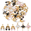 36Pcs 6 Styles Alloy Enamel Pendants ENAM-DC0001-98-1