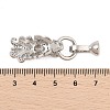 Brass Micro Pave Cubic Zirconia Fold Over Clasps KK-L223-003P-3