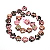 Natural Rhodonite Flower Beads Strands G-L241B-08-2