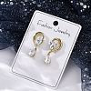 Alloy Rhinestones Stud Earrings EJEW-M075-04G-01-5