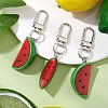 3Pcs Watermelon Resin Pendant Decorations HJEW-JM02582-2