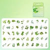 50Pcs 50 Styles Flower PET Sticker PW-WG35408-02-1