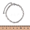 Non-Tarnish 304 Stainless Steel Cable Chain Bracelet for Men Women BJEW-E031-05C-P-5