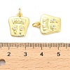 Brass Micro Pave Cubic Zirconia Pendants KK-H527-27G-3