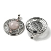 Natural Rose Quartz Pendants G-Q158-03A-2