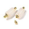 Natural Quartz Crystal Connector Charms G-Z039-01G-04-2