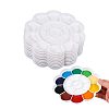 10Pcs Flower Plastic Artist Painting Palette AJEW-GL0003-39-1