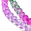 Transparent Painted Glass Beads Strands DGLA-A034-T8mm-A06-3