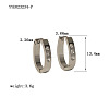 Fashionable Stainless Steel U-Shaped Hoop Earrings CM9025-1-1