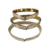 V-shape/Chevron Hinged Bangles BJEW-F439-06G-1