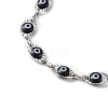 Evil Eye Plastic Link Chain Necklace NJEW-H169-03P-04-2