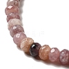 Natural Lepidolite/Purple Mica Stone Beads Strands G-E444-55-4
