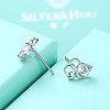 Exquisite 925 Sterling Silver Cubic Zirconia Stud Earrings EJEW-BB20091-6
