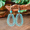 Bohemian Style Alloy Acrylic Dangle Earrings WGAEF55-10-1