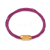304 Stainless Steel with Polyester Metallic Cord Bracelets for Women BJEW-Z145-01G-29-4