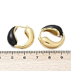 Brass Enamel Stud Earrings EJEW-M082-03G-3